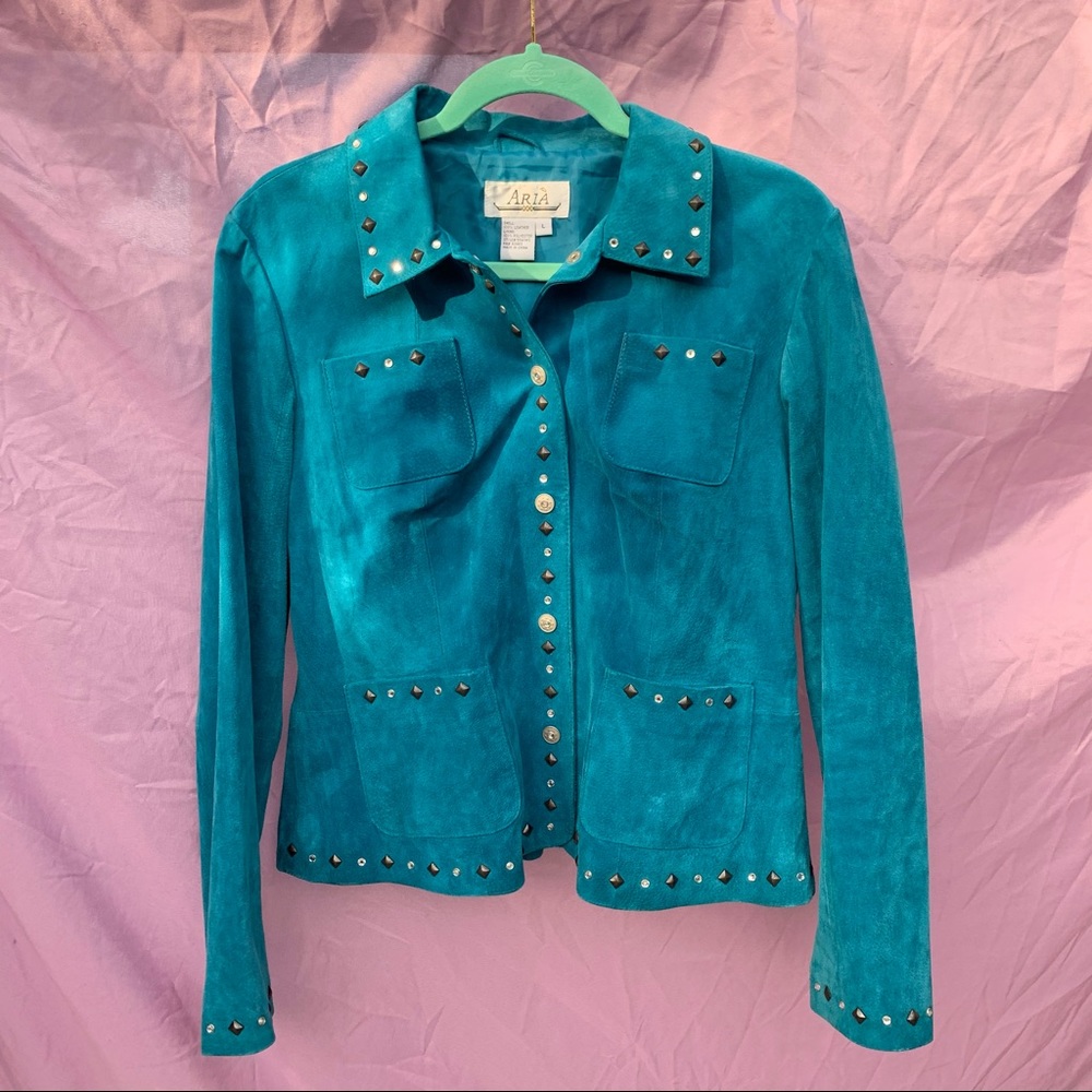 Teal Suede Jacket